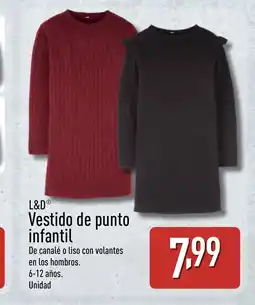 ALDI L&D Vestido de punto infantil oferta