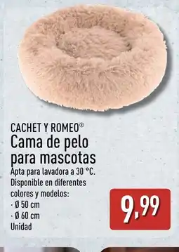 ALDI CACHET Y ROMEO Cama de pelo para mascotas oferta