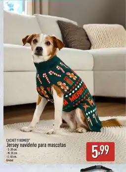 ALDI CACHET Y ROMEO Jersey navideño para mascotas oferta