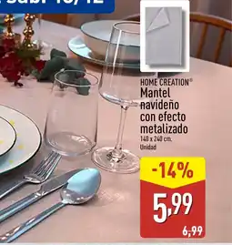 ALDI HOME CREATION Mantel navideño con efecto metalizado oferta