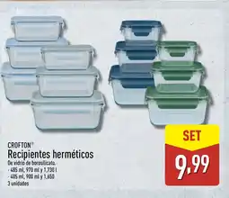 ALDI CROFTON Recipientes herméticos oferta