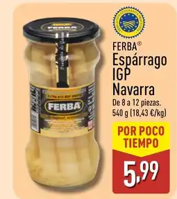ALDI FERBA Espárrago IGP Navarra oferta