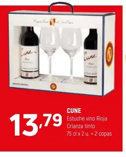 Coviran CUNE Estuche vino Rioja Crianza tinto oferta