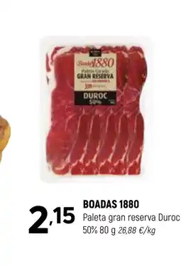 Coviran BOADAS 1880 Paleta gran reserva Duroc 50% oferta