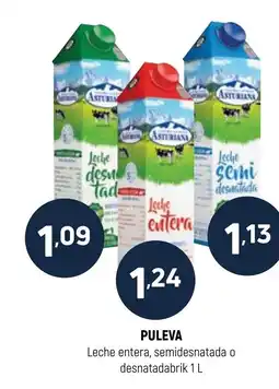 Coviran PULEVA Leche entera, semidesnatada o desnatadabrik oferta