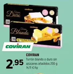 Coviran COVIRAN Turrón blando o duro sin azúcares añadidos oferta