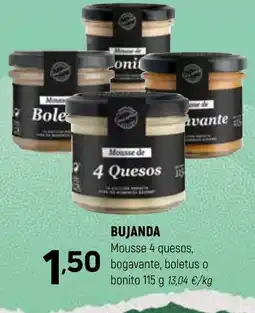 Coviran BUJANDA Mousse 4 quesos, bogavante, boletus o bonito oferta