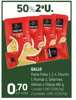 Coviran GALLO Pasta Fideo 1, 2, 4, Tiburón 1, Plumas 3, Tallarines, Hélices o Fideua oferta