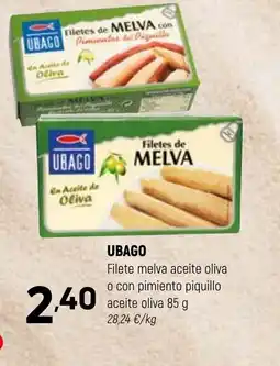 Coviran UBAGO Filete melva aceite oliva o con pimiento piquillo aceite oliva oferta