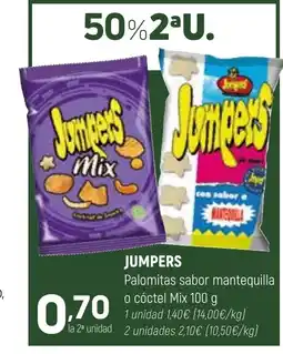 Coviran JUMPERS Palomitas sabor mantequilla o cóctel Mix oferta