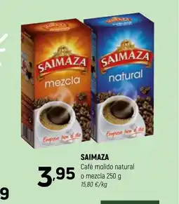 Coviran SAIMAZA Café molido natural o mezcla oferta