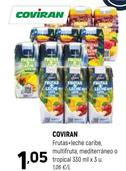 Coviran COVIRAN Frutas+leche caribe, multifruta, mediterráneo o tropical oferta