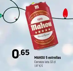 Coviran MAHOU 5 estrellas Cerveza oferta