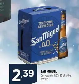 Coviran SAN MIGUEL Cerveza sin 0,0% oferta