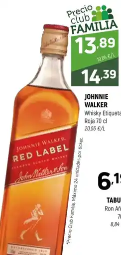 Coviran JOHNNIE WALKER Whisky Etiqueta Roja oferta