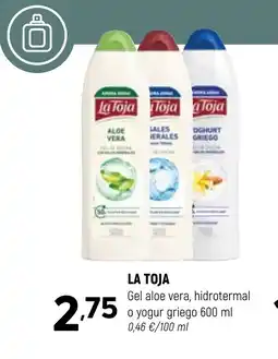 Coviran LA TOJA Gel aloe vera, hidrotermal o yogur griego oferta