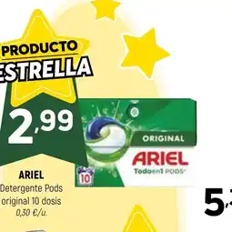 Coviran ARIEL Detergente Pods original 10 dosis oferta