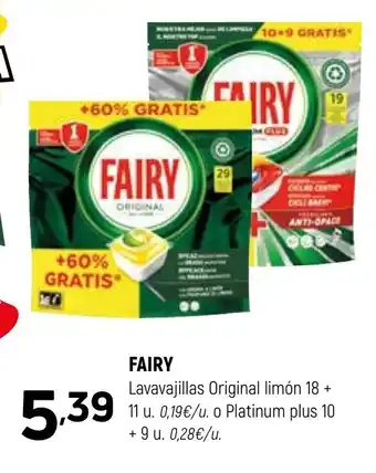Coviran FAIRY Lavavajillas Original limón oferta