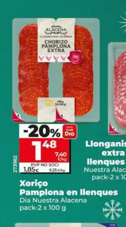 Dia Xoriço Pamplona en llenques oferta