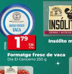 Dia Formatge fresc de vaca oferta