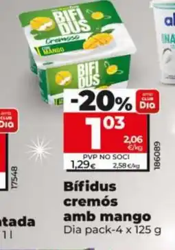 Dia BIFIDUS cremós amb mango oferta