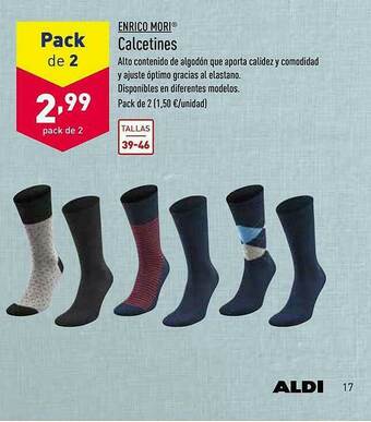 ALDI Enrico Mori Calcetines oferta