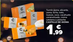 Supeco Turrón jijona, alicante, yema, torta, nata, nueces, coco, cacahuete caramelizado, crema catalana o pistacho oferta