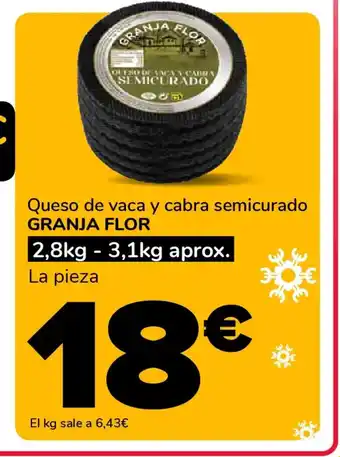 GRANJA FLOR Queso de vaca y cabra semicurado