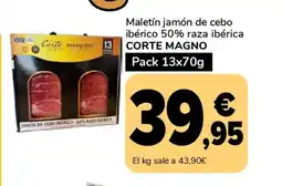 Supeco CORTE MAGNO Maletín jamón de cebo ibérico 50% raza ibérica oferta