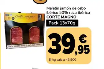 CORTE MAGNO Maletín jamón de cebo ibérico 50% raza ibérica