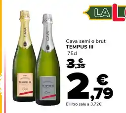 Supeco TEMPUS III Cava semi o brut oferta