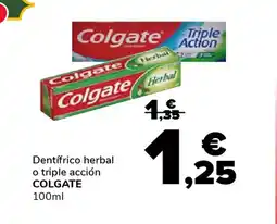 Supeco COLGATE Dentifrico herbal o triple acción oferta