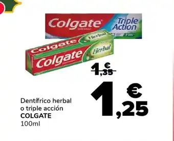 Supeco COLGATE Dentifrico herbal o triple acción oferta