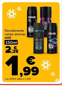 Supeco AXE Desodorante varios aromas oferta