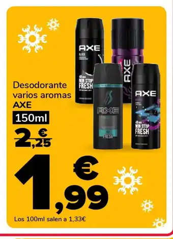 Supeco AXE Desodorante varios aromas oferta