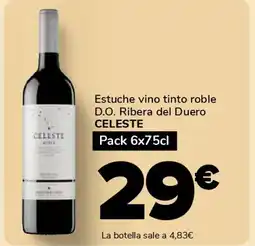 Supeco CELESTE Estuche vino tinto roble D.O. Ribera del Duero oferta