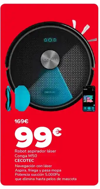 CECOTEC Robot aspirador láser Conga M50