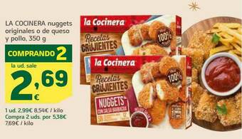 HiperDino La Cocinera Nuggets Originales O De Queso Y Pollo oferta