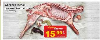 Supermercados La Despensa Cordero Lechal Por Medios O Enteros oferta