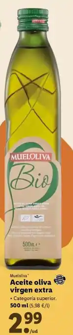 Lidl Mueloliva Aceite oliva virgen extra 500 ml oferta