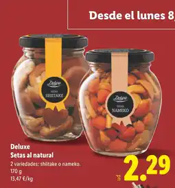 Lidl DELUXE Setas al natural oferta