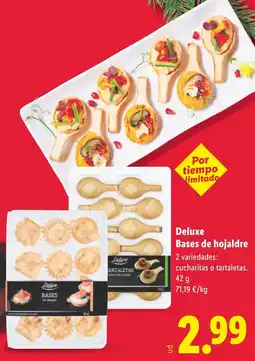 Lidl DELUXE Bases de hojaldre oferta