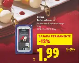 Lidl DELUXE Perlas rellenas oferta