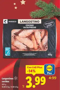 Lidl DELUXE Langostinos cocidos oferta