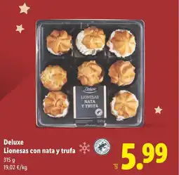 Lidl DELUXE Lionesas con nata y trufa oferta