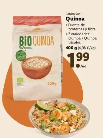 Lidl Golden Sun Quinoa Fuente de proteinas y fibra. 2 variedades Quinoa / Quinoa tricolor oferta