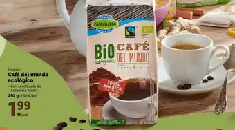 Lidl Fairglobe Café del mundo ecológico 250g oferta