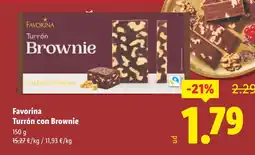 Lidl FAVORINA Turrón con Brownie oferta