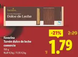 Lidl FAVORINA Turrón dulce de leche comercio oferta