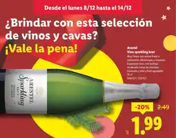 Lidl Arestel Vino sparkling brut oferta